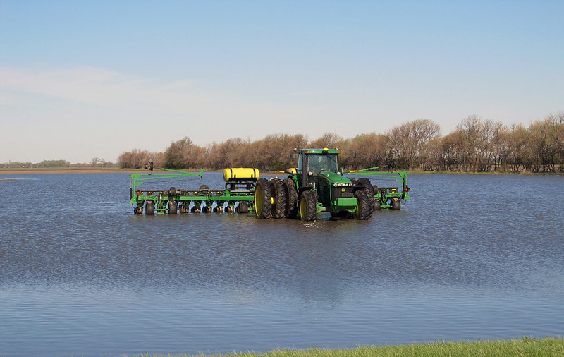 A flooded farmers field in North Dakota, USA. Credit: USDA (creative commons license)